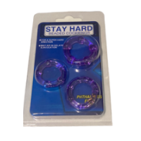 STAY HARD COCK RINGS - BEADED PURPLE 3 PACK STAY HARD COCK RINGS - BEADED PURPLE 3 PACK